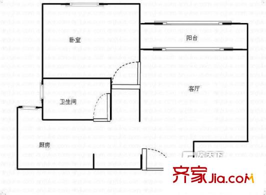 景舒苑二村户型图户型图 1室1厅1卫1厨