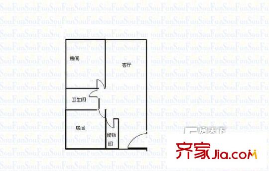 都市阳光名苑户型图阳光名苑 2室2厅1卫1厨