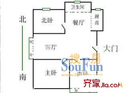 凤庆小区3室1厅1卫1厨