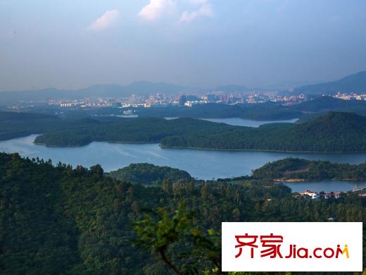 中海九平方米公馆别墅配套图铁岗水库俯瞰图