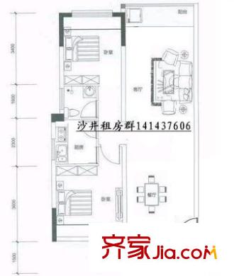 深圳 春和雅苑 户型图 2房