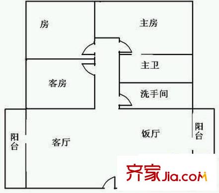 中银花园 3室 户型图