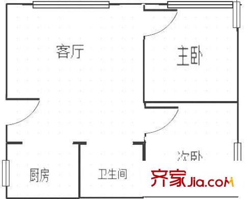 先科花园 2室 户型图