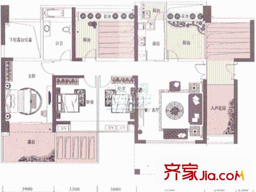 家和盛世花园 5室 户型图