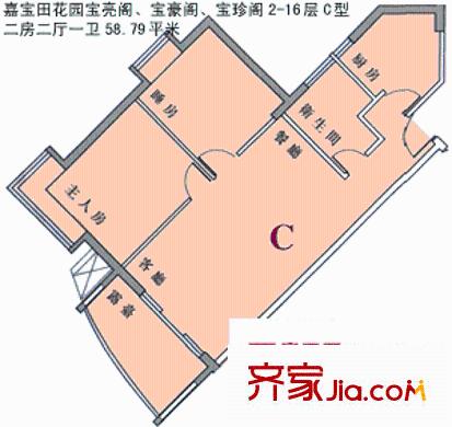 嘉宝田花园一期 户型图