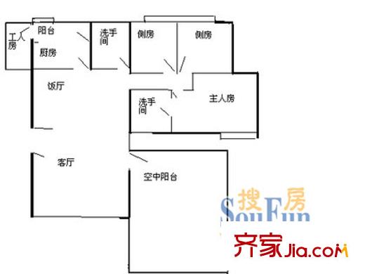 深圳嘉宝田花园户型图5