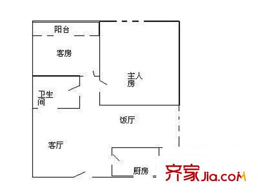 新亚洲广场 2室 户型图