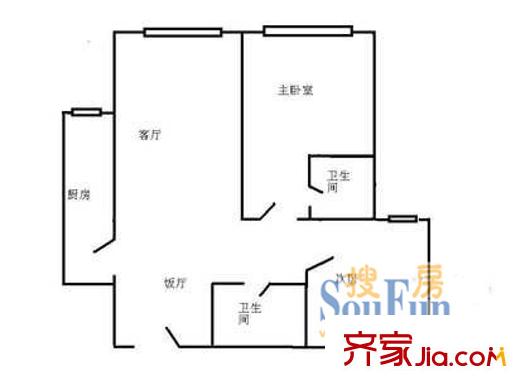 深圳龙岗天健花园户型图2