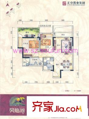 深圳风临洲户型图1