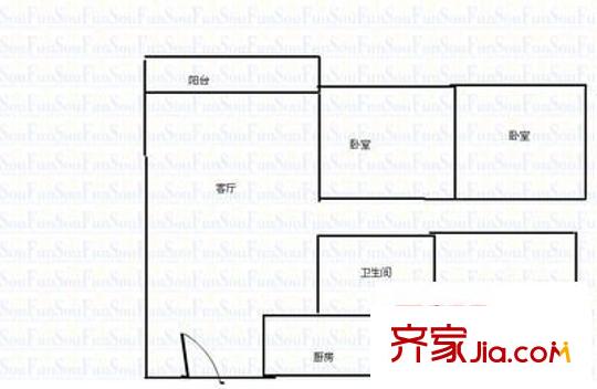 风临洲 3室 户型图