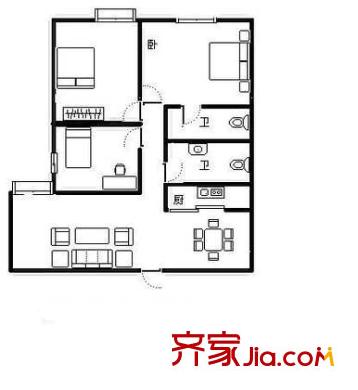 深圳 金运家园 户型图9