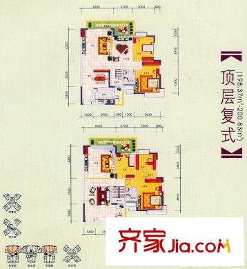 恒安花园 5室 户型图
