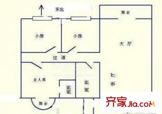 鸿昌花园 3室 户型图