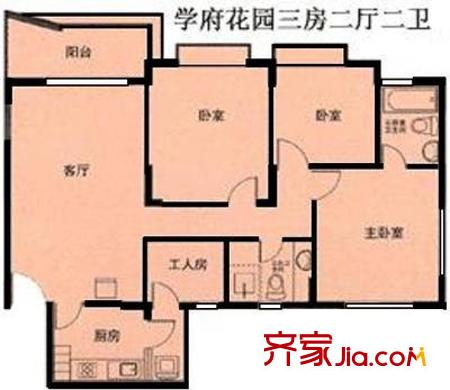 深圳学府花园户型图1
