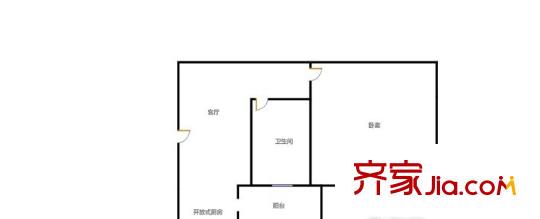 天泽花园 1室 户型图