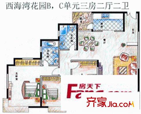 深圳 西海湾花园 户型图5