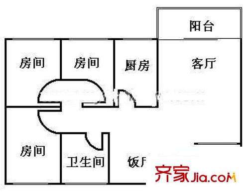 西海湾花园 4室 户型图