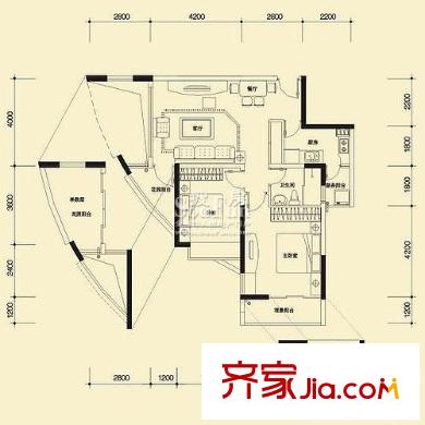 深圳承翰慢城三期户型图6