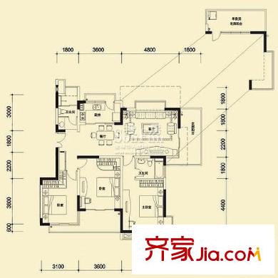 深圳承翰慢城三期户型图4