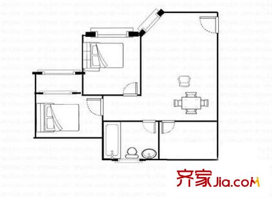 深圳 爱榕园 户型图2