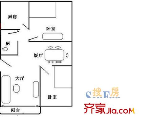 深圳 汇金家园 户型图3