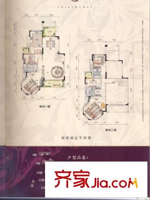 桃源居首府户型图11栋N户型 5室3卫