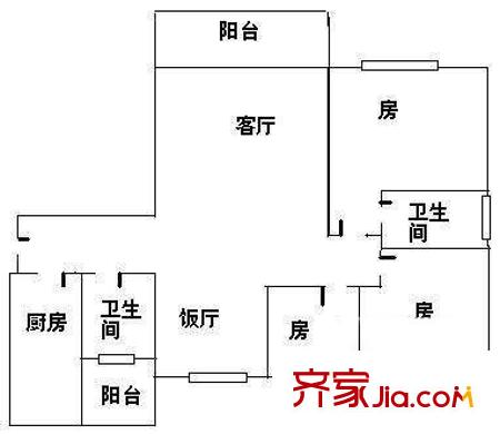 深圳 中山颐景花园 户型图1