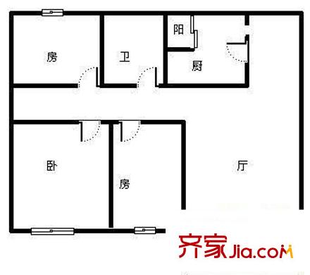 铭筑 3室 户型图