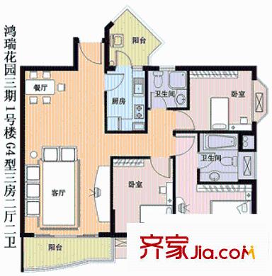 铭筑 4室 户型图