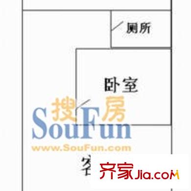 艺华花园 1室 户型图