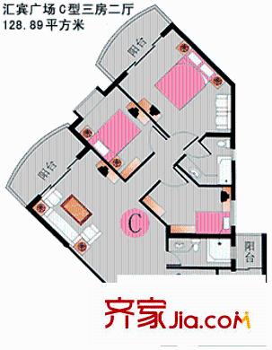 深圳汇宾广场一期户型图3