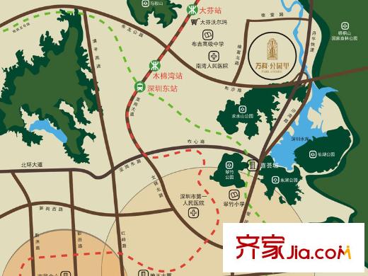 万科公园里交通图3期