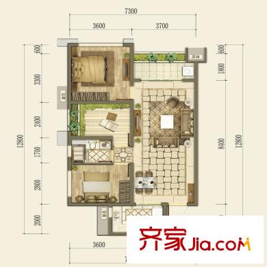 万科公园里3期 3室 户型图