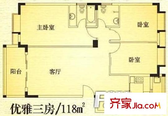 东方沁园 3室 户型图