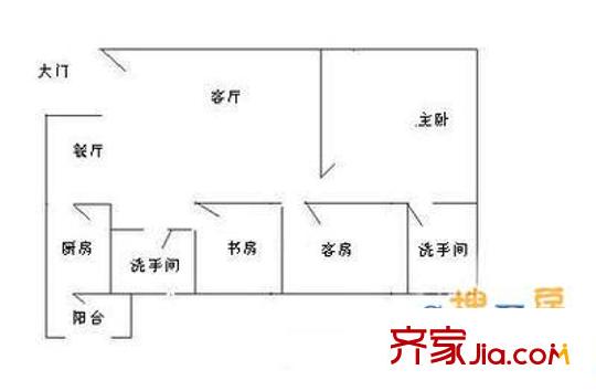 豪方卉园 户型图1