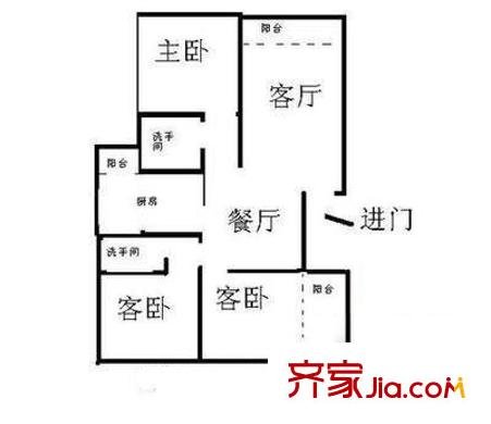 深圳 豪方卉园 户型图4