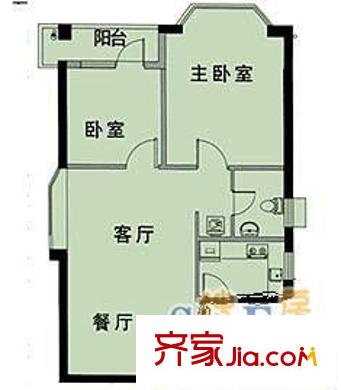 鸿瑞花园 2室 户型图