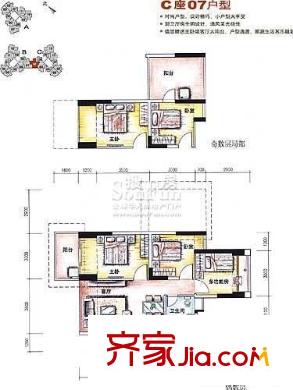 阳光花地 0室 户型图