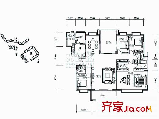 深圳东方盛世花园户型图16
