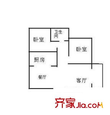 欧意轩花园 2室 户型图
