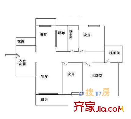深圳 四海公寓 户型图9