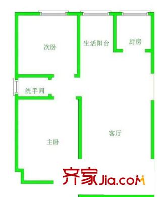 招商海月花园 2室 户型图