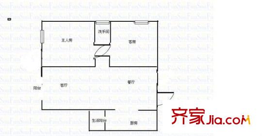 中海深圳湾畔花园 2室 户型图