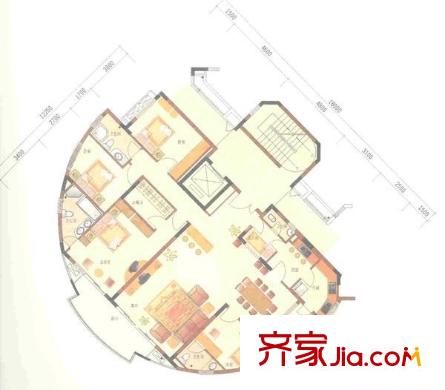 波托菲诺纯水岸 4室 户型图