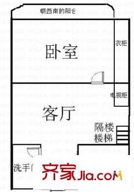 德兴城 1室 户型图