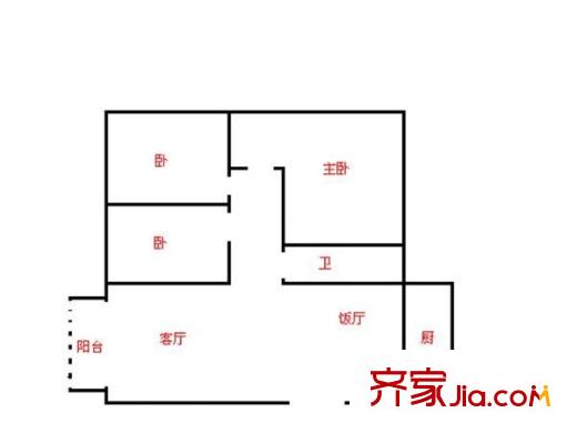 半岛苑 3室 户型图