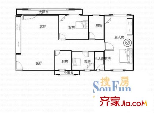深圳汇福花园户型图1