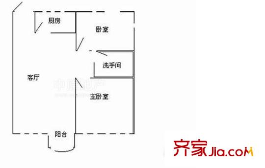 鼎太风华七期 1室 户型图