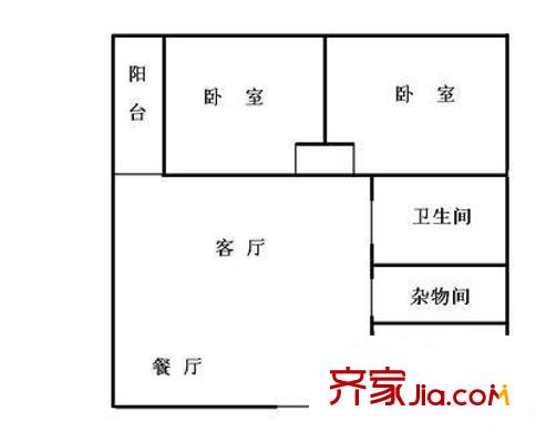 鼎太风华七期 2室 户型图