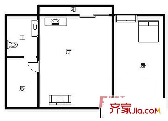 泰阳硅谷公寓 户型图2